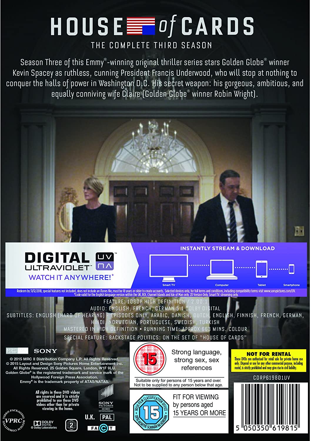 House Of Cards: The Complete Third Season