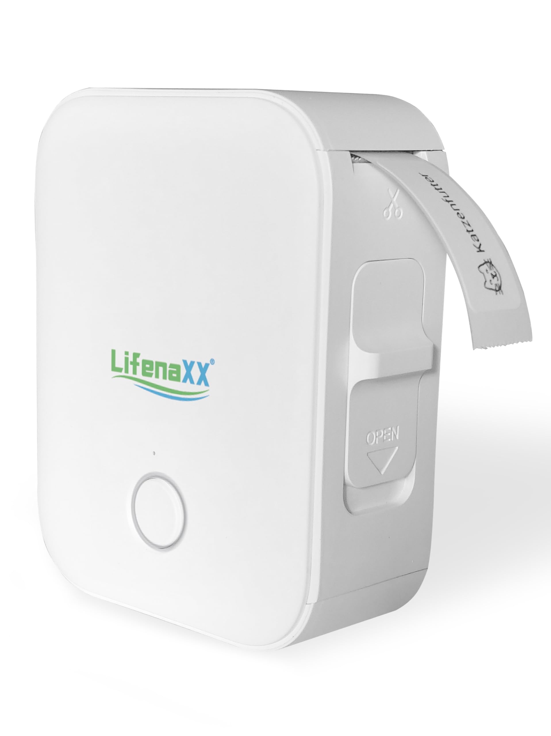 Lifenaxx LX-048, stampante termica portatile con etichetta - Stampa wireless basata su app, ricaricabile via USB-C, 1000 etichette per carica - Mini macchina etichettatrice senza inchiostro