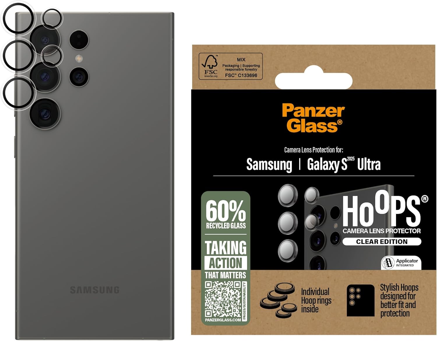 PanzerGlass Hoops Lens Protector Galaxy S25 Ultra