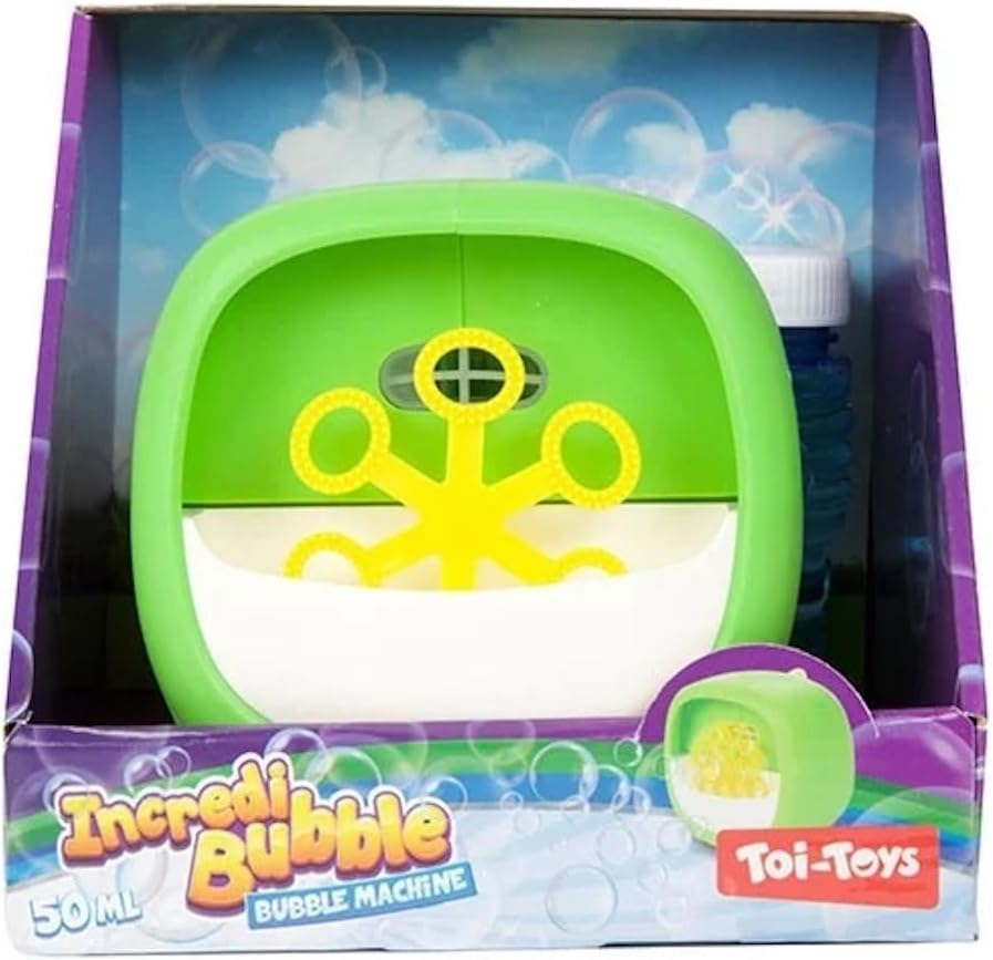 Toi-Toys Macchina per bolle di sapone Cube 3Var funzionamento a batteria