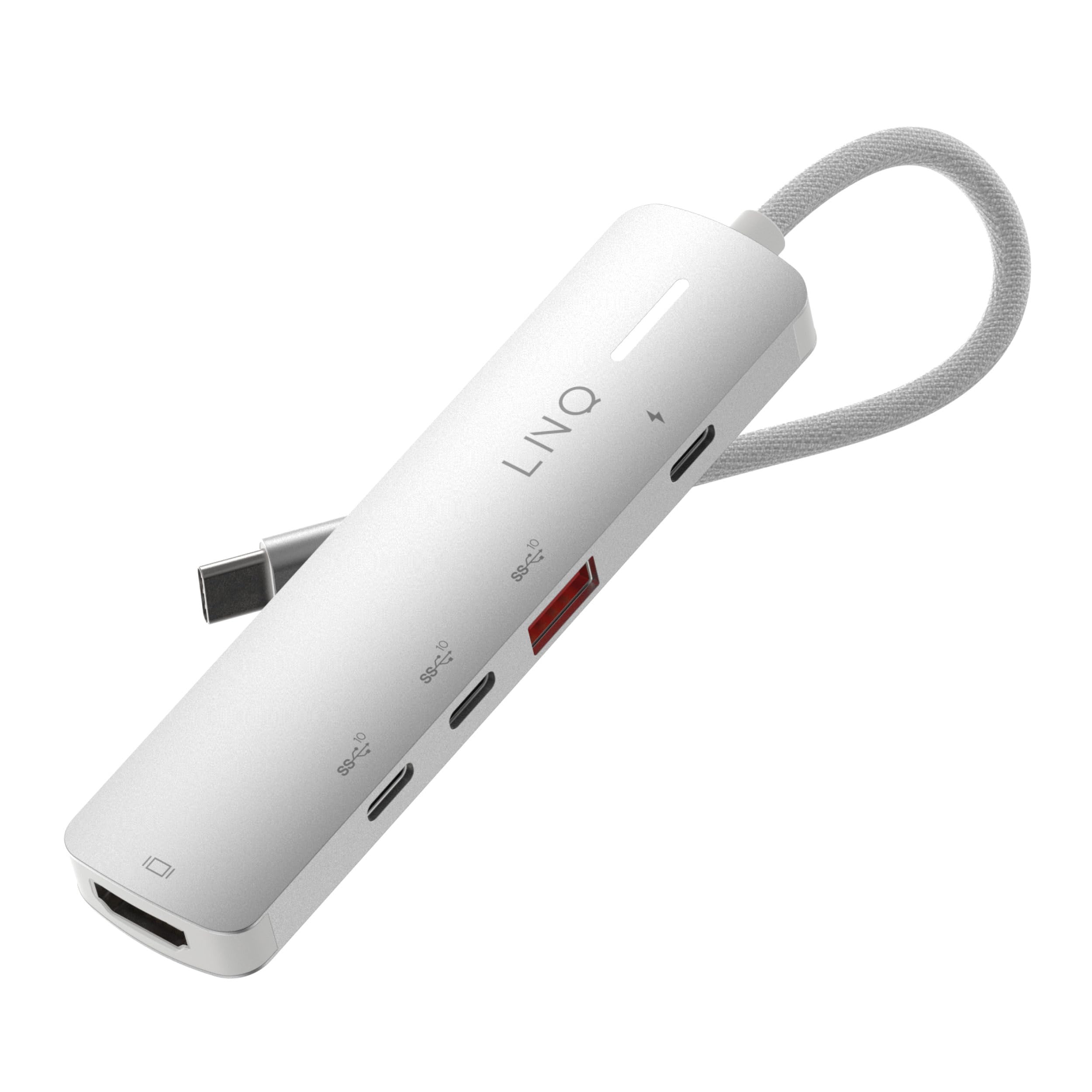 LINQ Connects Hub Multiport 5-en-1 Pro-C avec HDMI 4K - 10Gbps - Compatible avec Ordinateurs Portables et Tablettes