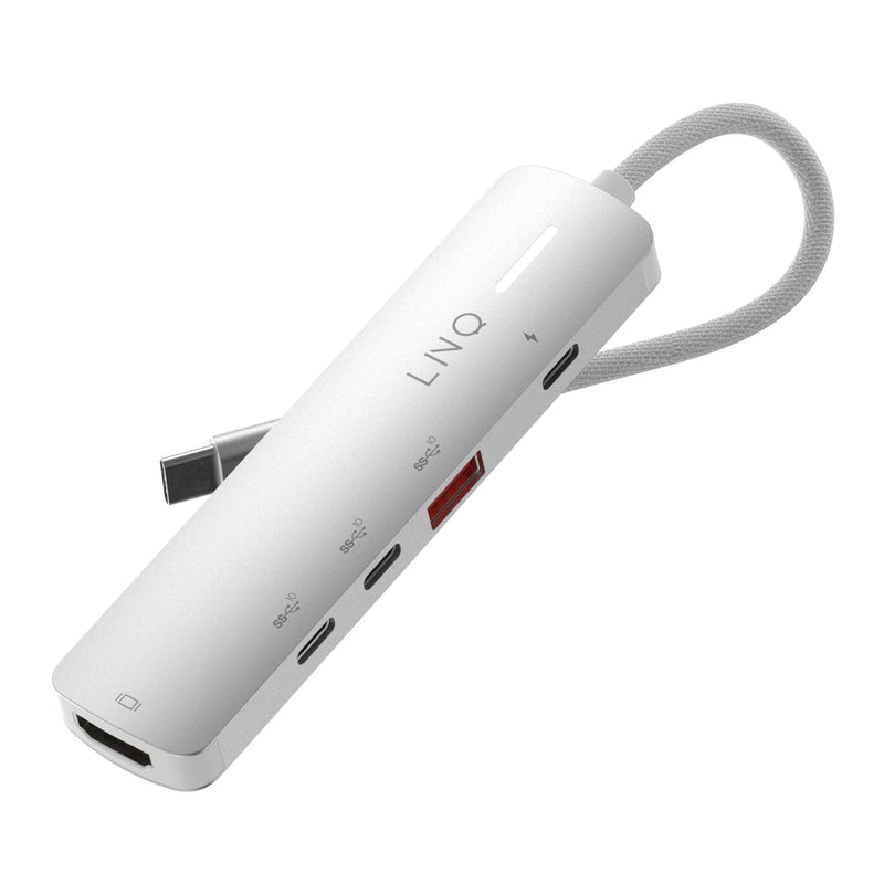 LINQ Connects Hub Multiport 5-en-1 Pro-C avec HDMI 4K - 10Gbps - Compatible avec Ordinateurs Portables et Tablettes