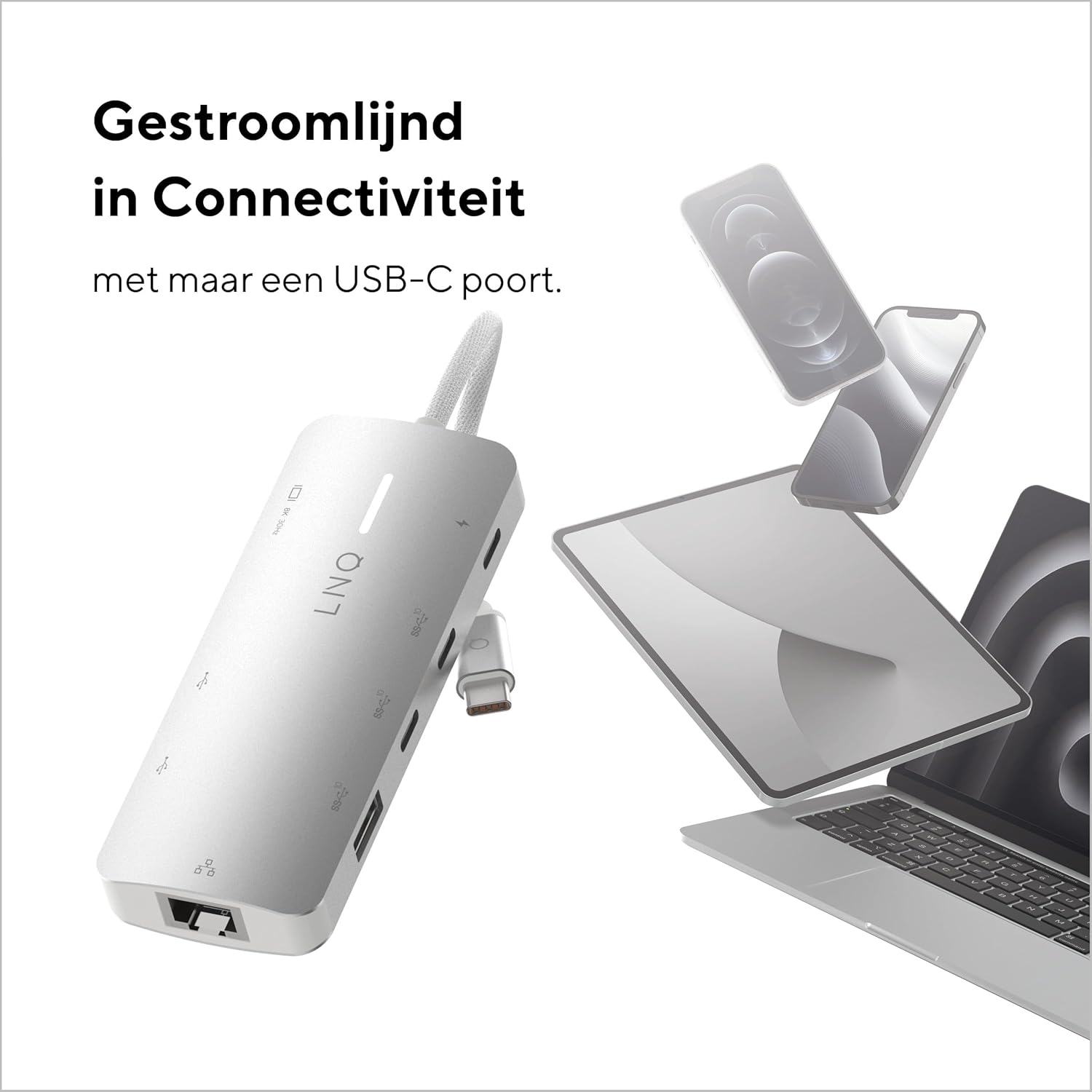 Linq - 8In1 8K Pro 140W Usb-C Multiport Hub