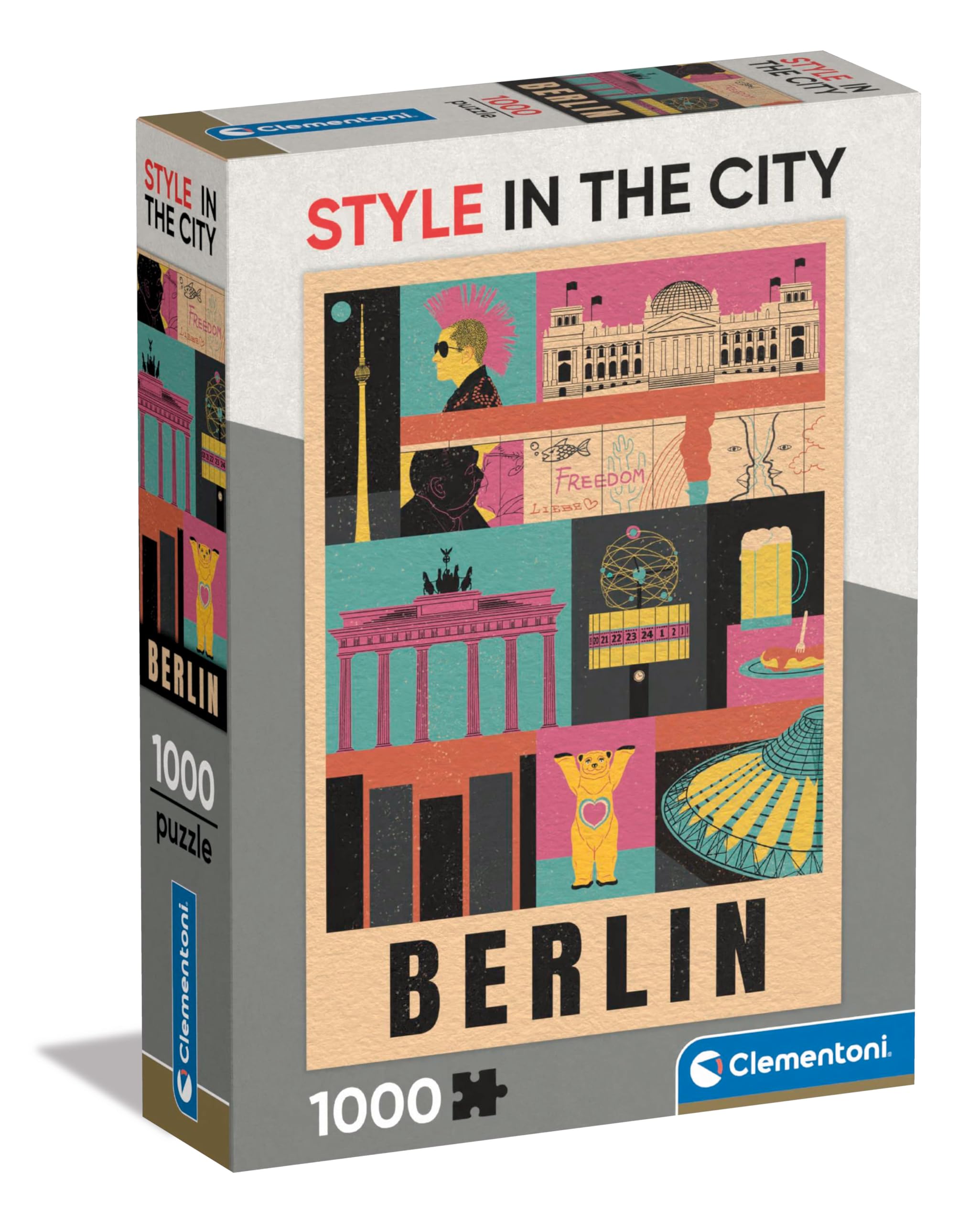 Clementoni Berlin Puzzle 1000 Teile Erwachsene - Deutschland Puzzle Erwachsene in 70 x 50 cm - Puzzle Erwachsene anspruchsvoll von Clementoni 39845