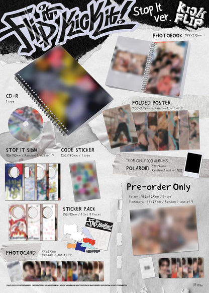 Flip It, Kick It! - incl. Photobook, Track Folded Poster, Sticker Pack, Skateboard Bookmark, Crew Card, 2 Photocards + Polaroid