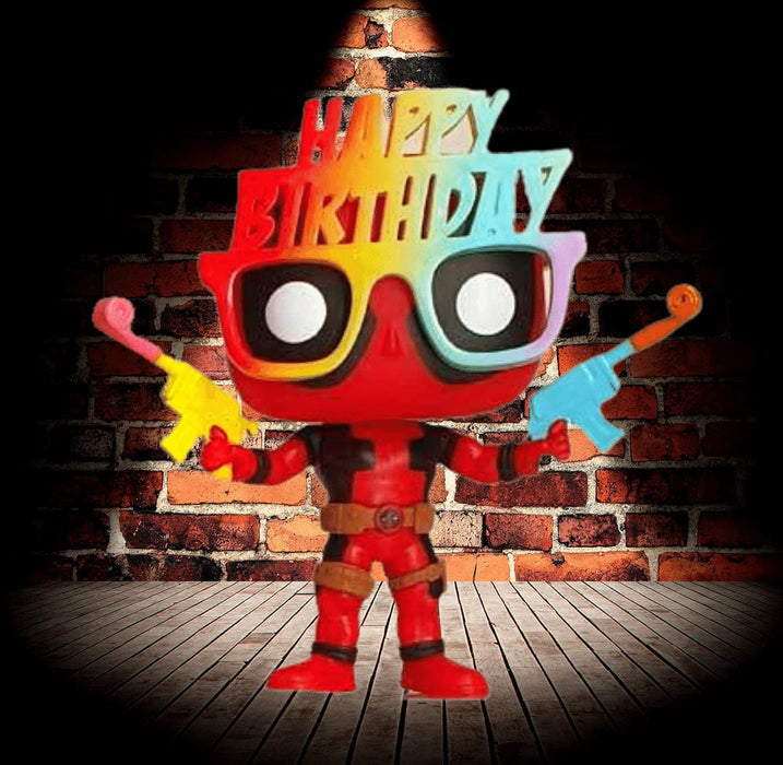 POP Funko 54687 Deadpool Birthday Glasses Deadpool 30th Anniversary Vinyl Figure #783