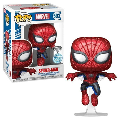 Funko 68371 Pop! Marvel: Beyond Amazing - Spider-man (Glitter Diamond Special Edition) #593