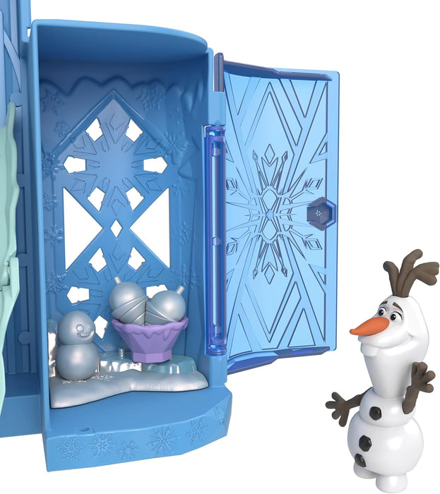 Mattel Disney Frozen Toys, Elsa Stackable Castle Doll House Playset with Small Doll and 8 Pieces, Inspired by the Disney Frozen Movies, Kids Travel Toys and Gifts, JDP23