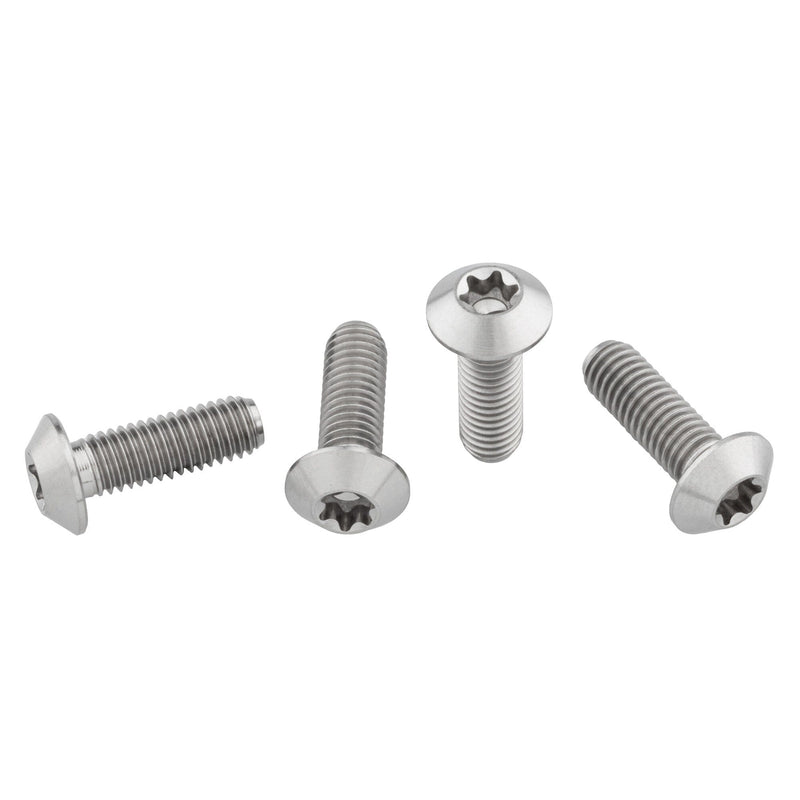 Wolf Tooth Titanium Bottle Cage Bolts Low Profile Silver One Size