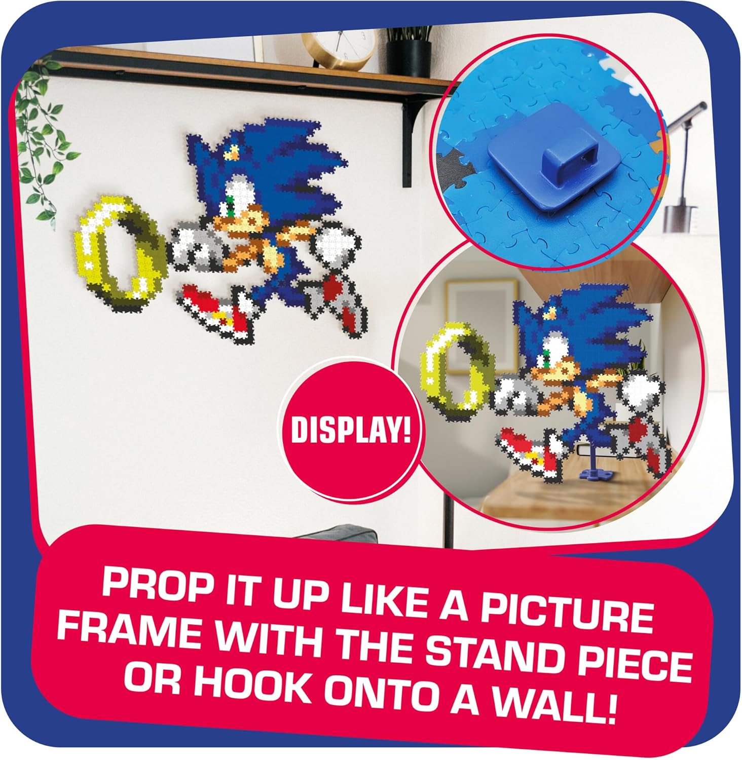 TOMY Jixelz® Remix Sonic The Hedgehog Craft Kit – Sonic & Ring – 700+ Pieces