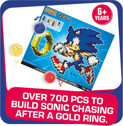 TOMY Jixelz® Remix Sonic The Hedgehog Craft Kit – Sonic & Ring – 700+ Pieces