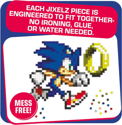 TOMY Jixelz® Remix Sonic The Hedgehog Craft Kit – Sonic & Ring – 700+ Pieces