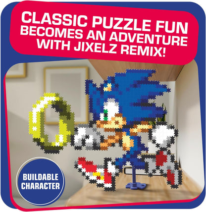 TOMY Jixelz® Remix Sonic The Hedgehog Craft Kit – Sonic & Ring – 700+ Pieces