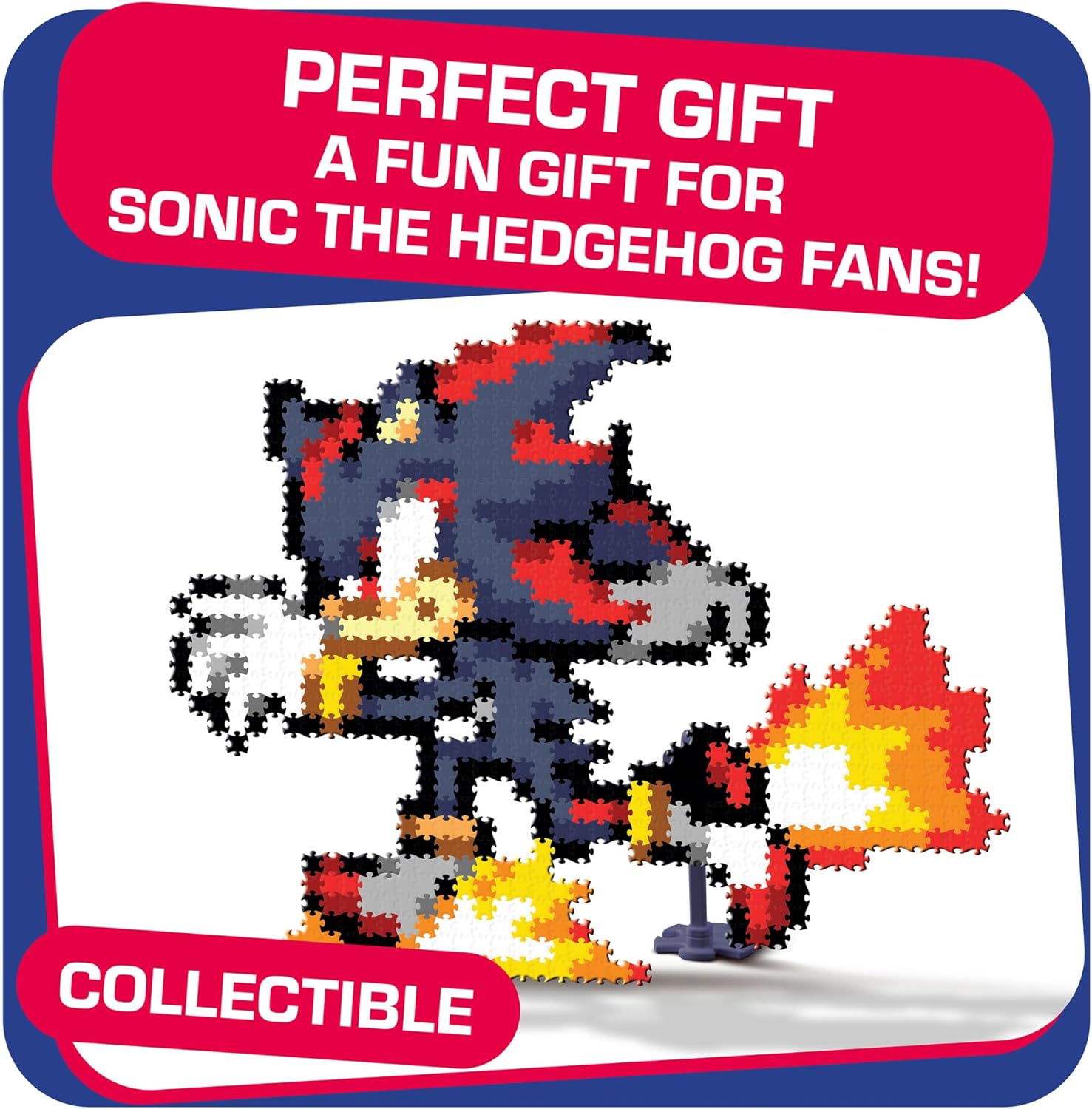 TOMY Jixelz® Remix Sonic The Hedgehog Craft Kit – Running Shadow – 700+ Pieces