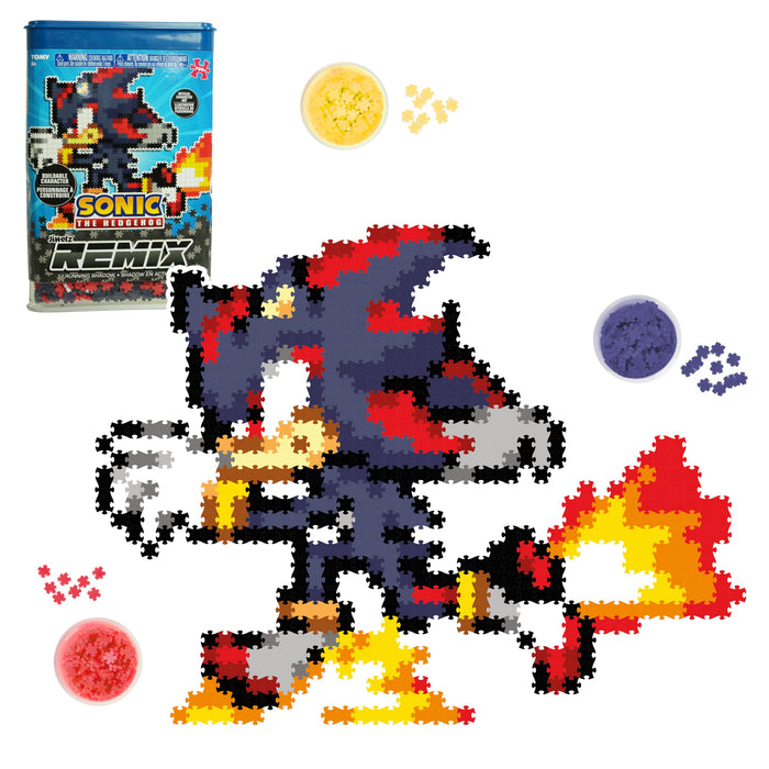 TOMY Jixelz® Remix Sonic The Hedgehog Craft Kit – Running Shadow – 700+ Pieces