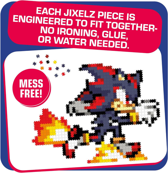 TOMY Jixelz® Remix Sonic The Hedgehog Craft Kit – Running Shadow – 700+ Pieces