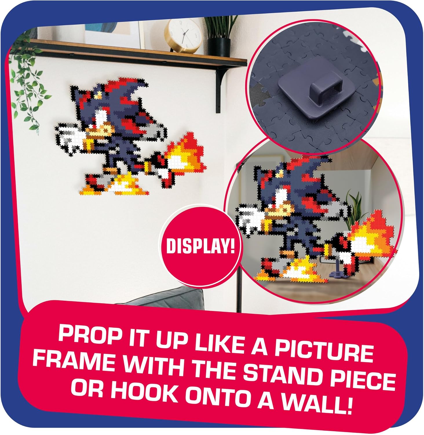 TOMY Jixelz® Remix Sonic The Hedgehog Craft Kit – Running Shadow – 700+ Pieces