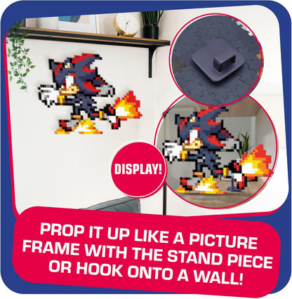 TOMY Jixelz® Remix Sonic The Hedgehog Craft Kit – Running Shadow – 700+ Pieces