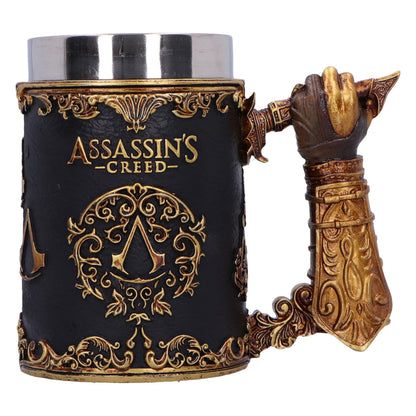Nemesis Now Assassin's Creed Through The Ages Tankard 15.5cm, Resin, Black/Gold, Official Assassin's Creed Merchandise, Assassin’s Creed Beer Mug, Cast in The Finest Resin, Expertly Hand-Painted