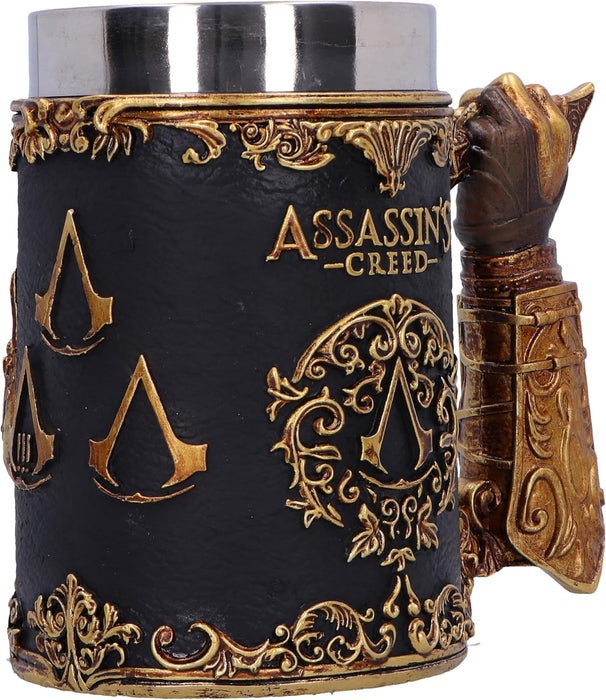Nemesis Now Assassin's Creed Through The Ages Tankard 15.5cm, Resin, Black/Gold, Official Assassin's Creed Merchandise, Assassin’s Creed Beer Mug, Cast in The Finest Resin, Expertly Hand-Painted
