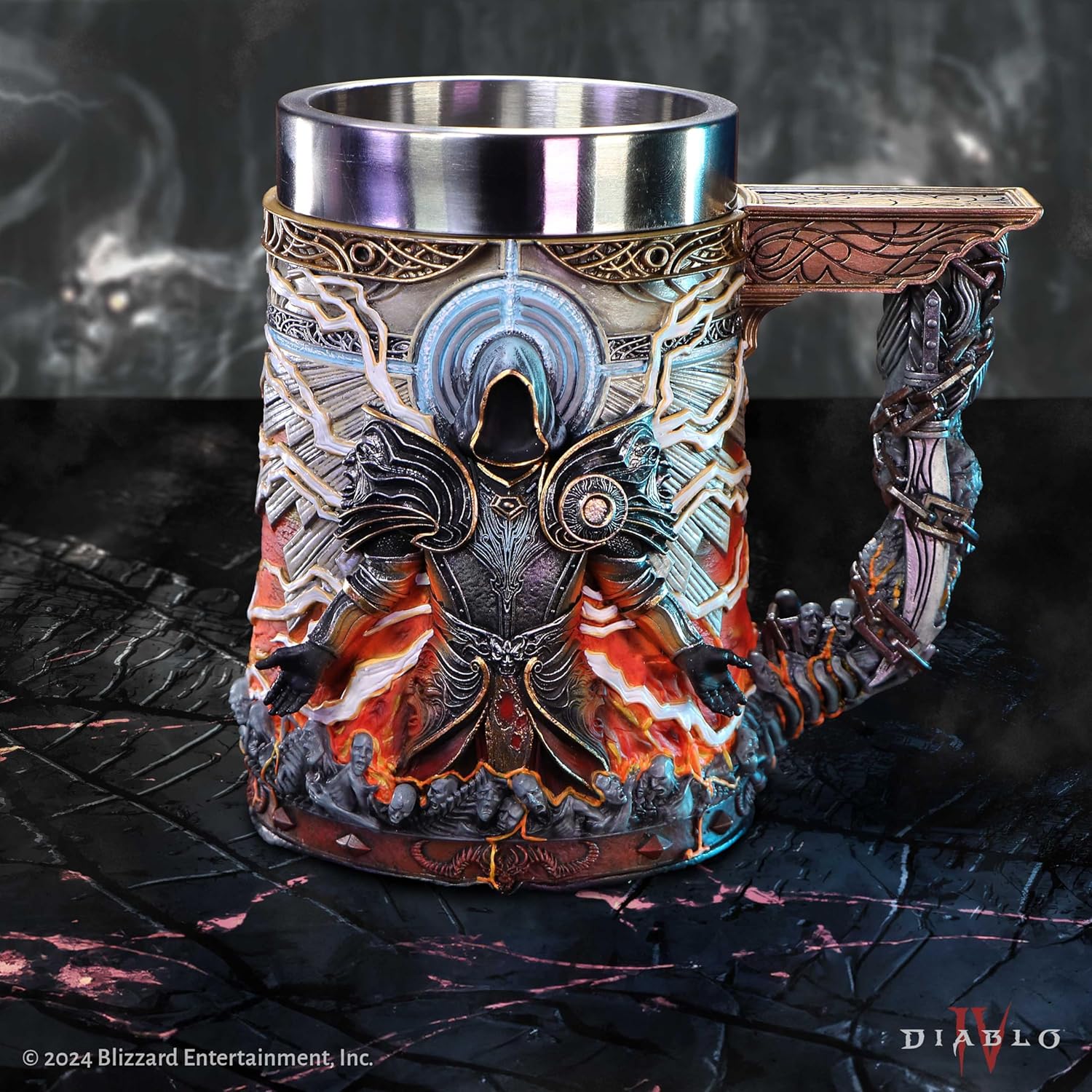Nemesis Now Diablo® IV Inarius Tankard 15.5cm, Resin, Official Diablo® IV Merchandise, Diablo IV Collectible Beer Mug, Cast in The Finest Resin, Expertly Hand-Painted