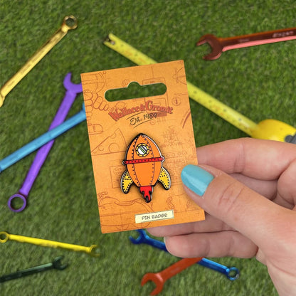 Pawprint Family | Rocket Enamel Pin Badge | Wallace and Gromit Official Merchandise