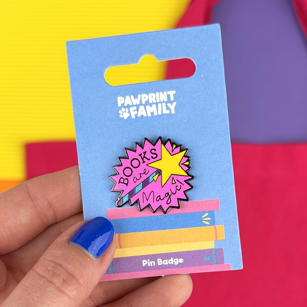 Pawprint Family | Books are Magic Enamel Pin Badge | World Book Day Official Merchandise