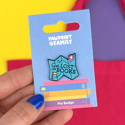 Pawprint Family | Get Lost in Books Enamel Pin Badge | World Book Day Official Merchandise