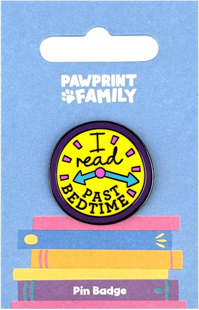 Pawprint Family | I Read Past Bedtime Enamel Pin Badge | World Book Day Official Merchandise