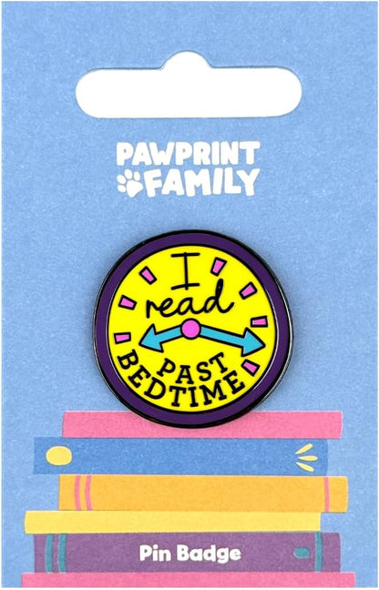 Pawprint Family | I Read Past Bedtime Enamel Pin Badge | World Book Day Official Merchandise