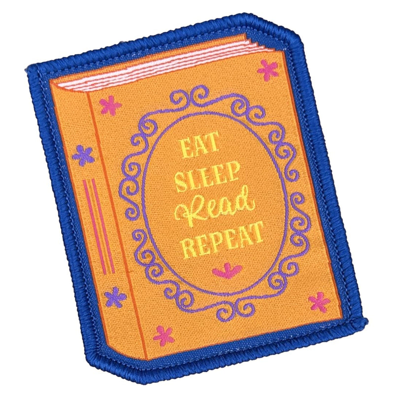 Pawprint Family | Eat, Sleep, Read, Repeat Sew on Patch | World Book Day Official Merchandise