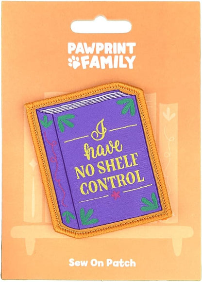 Pawprint Family | I Have No Shelf Control Sew on Patch | World Book Day Official Merchandise