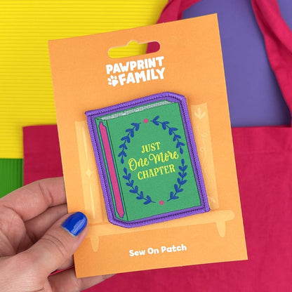 Pawprint Family | Just One More Chapter Sew on Patch | World Book Day Official Merchandise