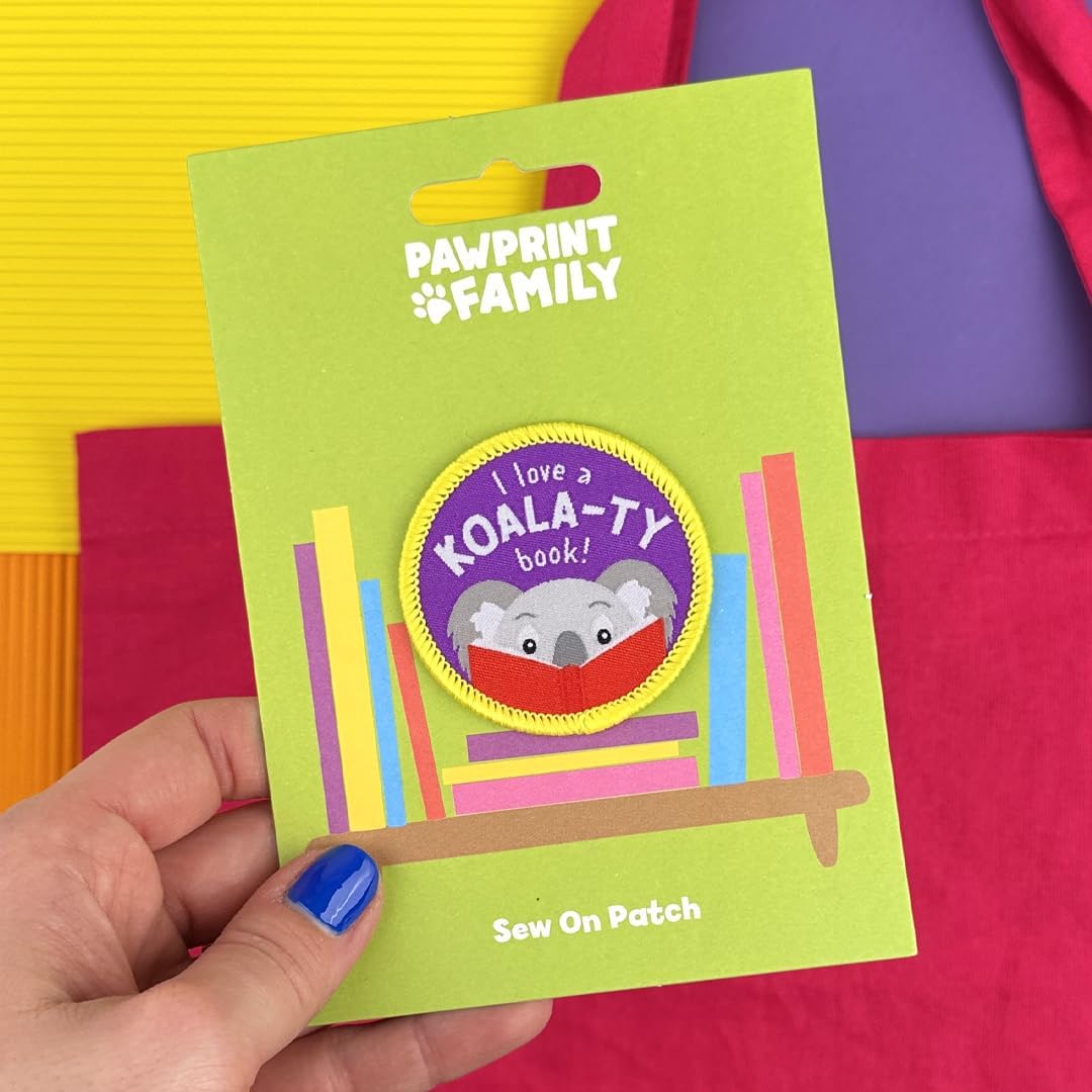 Pawprint Family | I Love a Koala-Ty Book Sew on Patch | World Book Day Official Merchandise