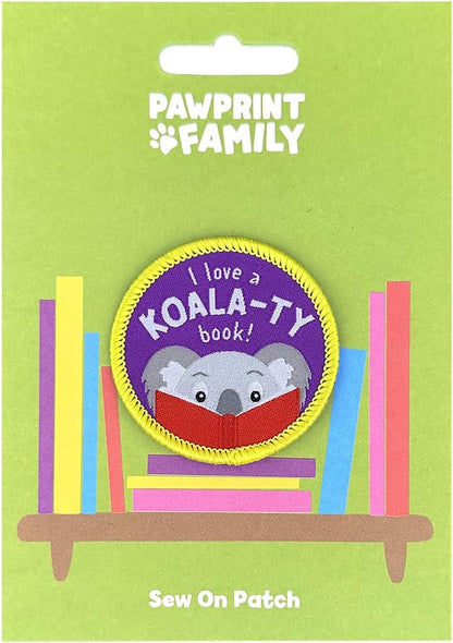 Pawprint Family | I Love a Koala-Ty Book Sew on Patch | World Book Day Official Merchandise
