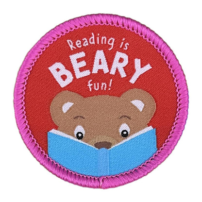 Pawprint Family | Reading is Beary Fun Sew on Patch | World Book Day Official Merchandise