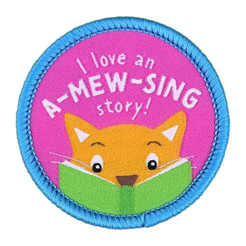 Pawprint Family | I Love an A-mew-Sing Story Sew on Patch | World Book Day Official Merchandise