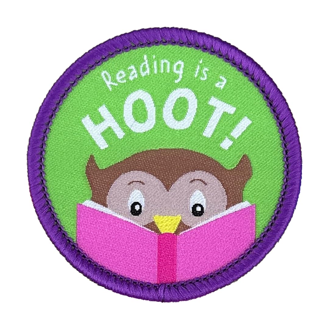 Pawprint Family | Reading is a Hoot Sew on Patch | World Book Day Official Merchandise