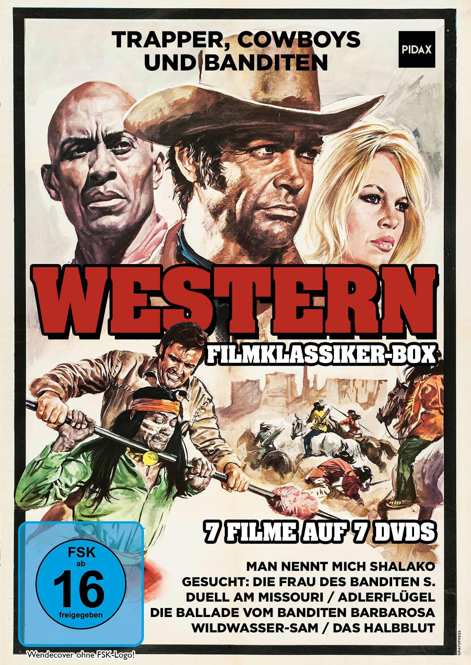 Western Filmklassiker-Box - Trapper, Cowboys und Banditen / Sieben spannende Filmklassiker mit Starbesetzung