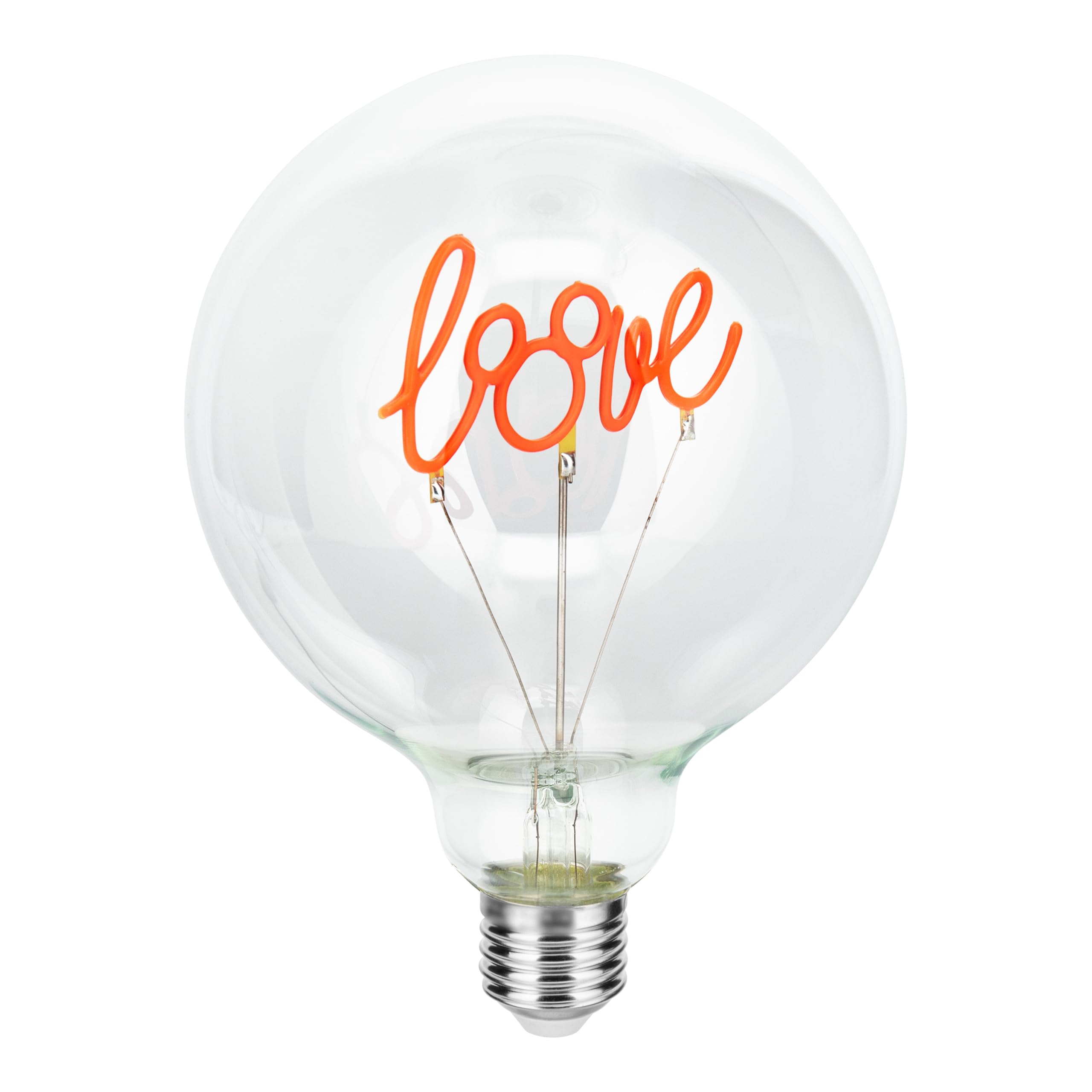 Paladone Mickey Mouse Love Decorative LED Neon E27 Screw Bulb - Add to Any Edison Compatible Lamp, Officially Licensed Disney Collectible Gift, for Bedrooms & Homes, Red