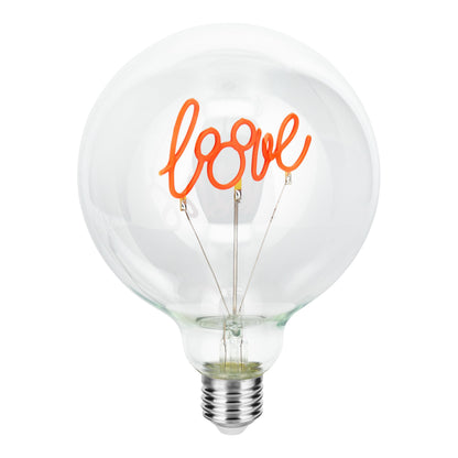Paladone Mickey Mouse Love Decorative LED Neon E27 Screw Bulb - Add to Any Edison Compatible Lamp, Officially Licensed Disney Collectible Gift, for Bedrooms & Homes, Red