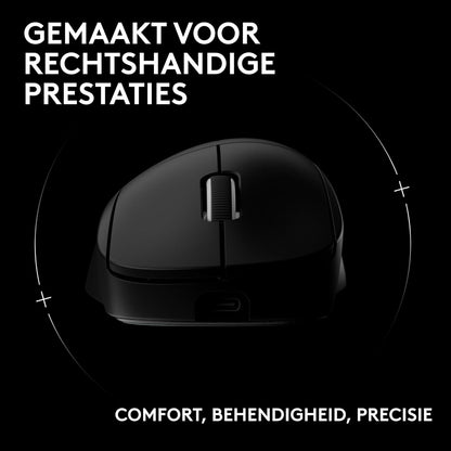 Logitech G PRO X SUPERLIGHT 2 DEX draadloze gamingmuis, 60g Pro-Grade rechtshandige muis met 5 programmeerbare knoppen, opladen via USB-C, 44K DPI sensor, tot 8 kHz polling voor PC/Mac - Zwart