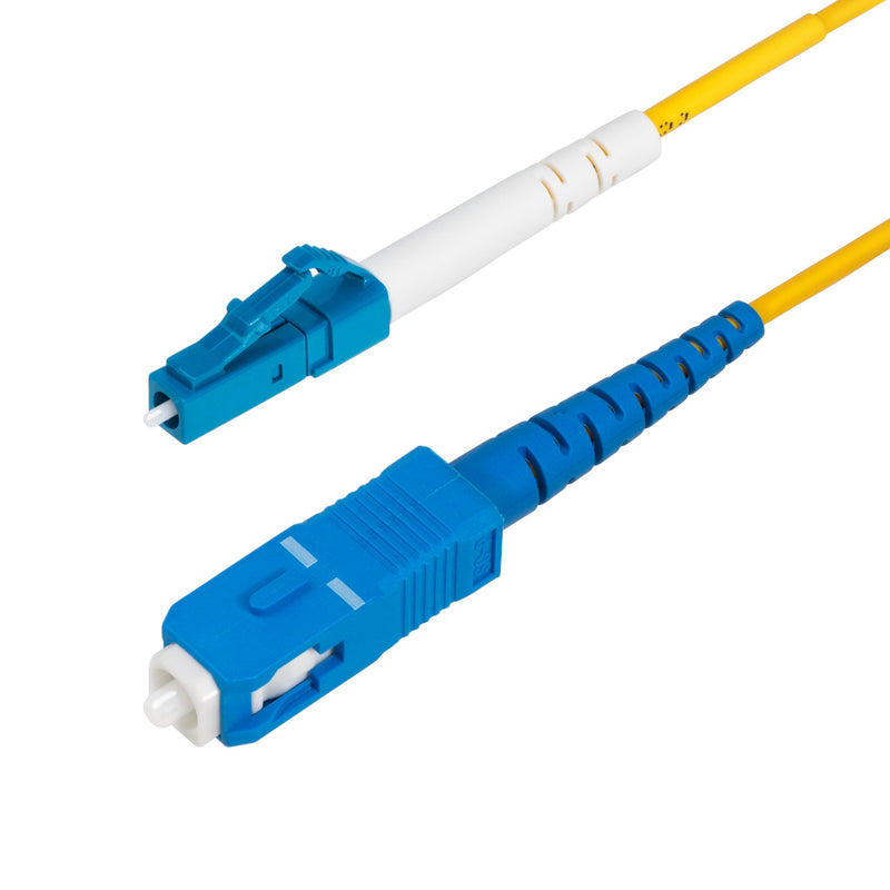 StarTech.com Câble Fibre Optique de 5m Simplex Monomode LC à SC (UPC) OS2, 9/125µm, 40G/100G, Cordon Patch Fibre Optique LSZH