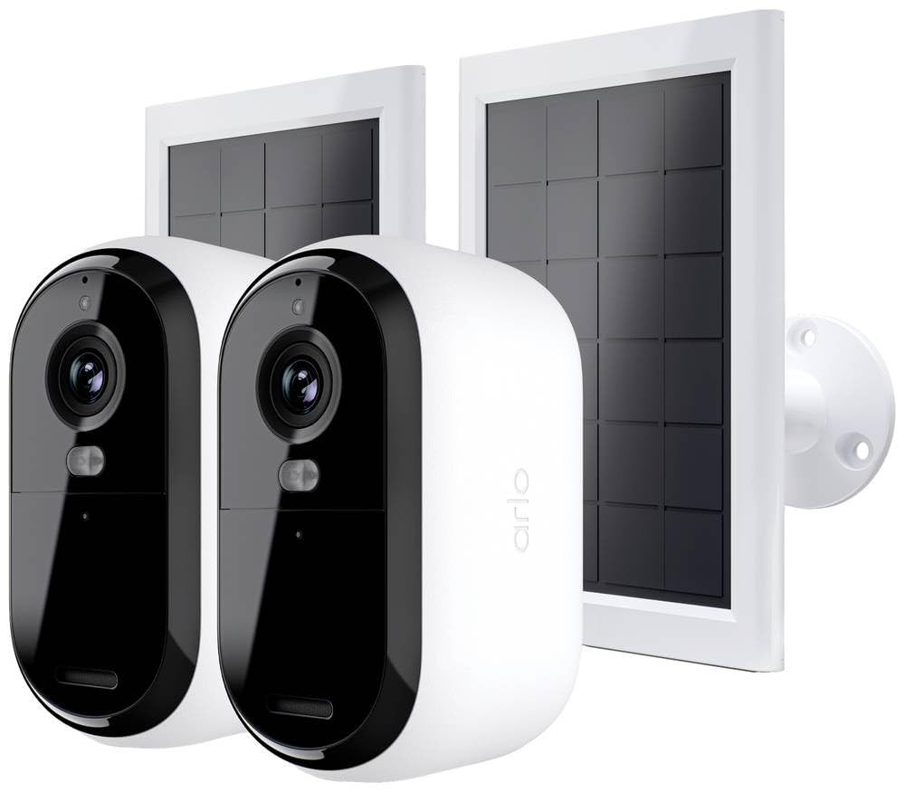 Essential2 2k Outdoor Camera 2-Pack W/2-Solar Panel BNDL
