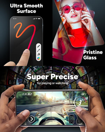 ZAGG InvisibleShield Glass Elite Tempered Glass Screen Protector for Samsung Galaxy S24 Plus , Case-Friendly, Smudge & Scratch-Resistant, Shockproof, Easy Application (Transparent)