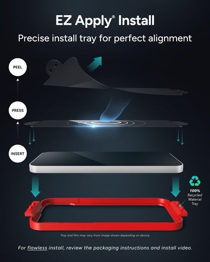 ZAGG InvisibleShield Glass Elite Tempered Glass Screen Protector for Samsung Galaxy S24 Plus , Case-Friendly, Smudge & Scratch-Resistant, Shockproof, Easy Application (Transparent)