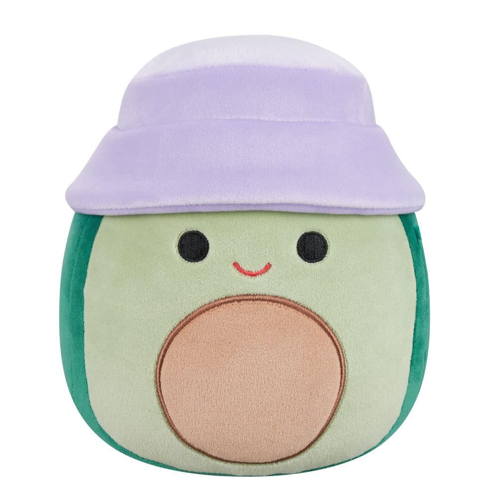Squishmallows Original 7.5-Inch Austin the Green Avocado with Bucket Hat