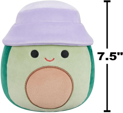 Squishmallows Original 7.5-Inch Austin the Green Avocado with Bucket Hat