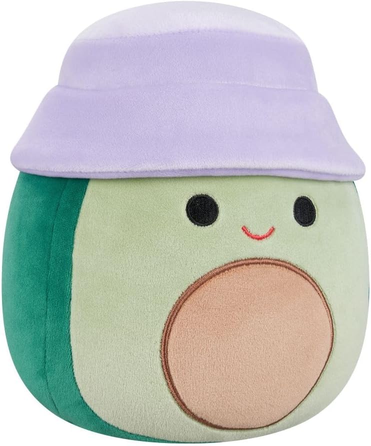Squishmallows Original 7.5-Inch Austin the Green Avocado with Bucket Hat
