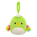 Squishmallows 3.5" Clip-On Wolfe The Parrot